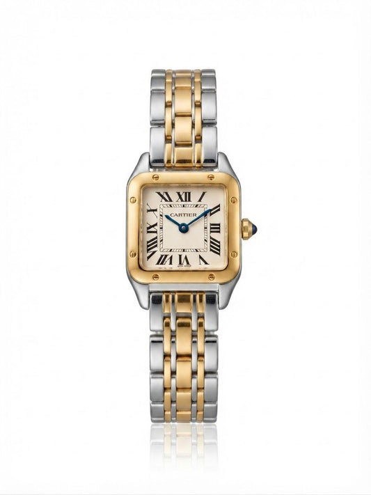 ✨Exquisite silverxGold stainless steel white dial Carté Watch✨