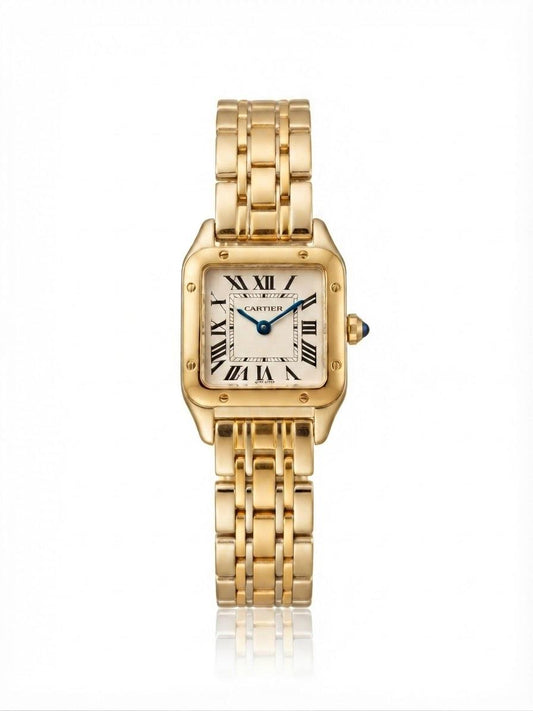 ✨Exquisite Gold stainless steel white dial Carté Watch✨