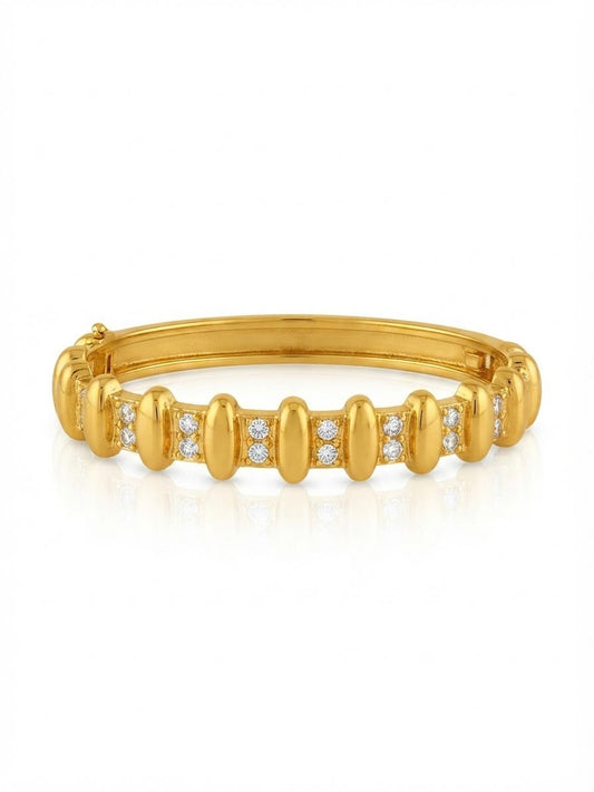 ✨Stainless steel Gold Zirconia studded Amara Cuff Bracelet ✨