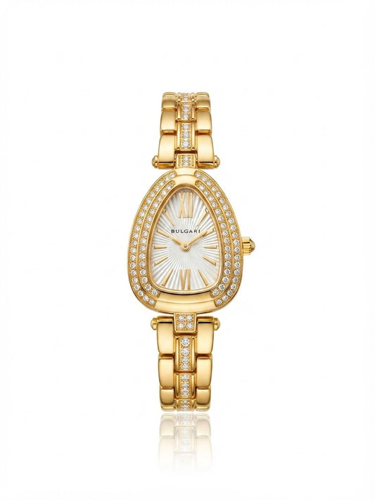 ✨Exquisite Gold stainless steel white dial bvlg Watch✨