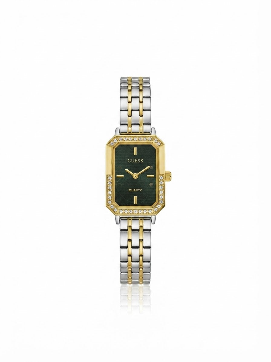 ✨Exquisite Gold stainless steel emerald dial guess Watch✨