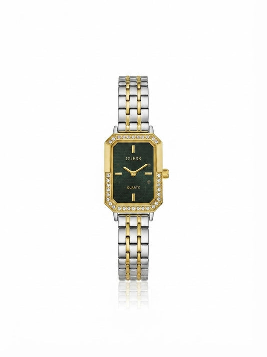 ✨Exquisite Gold stainless steel emerald dial guess Watch✨
