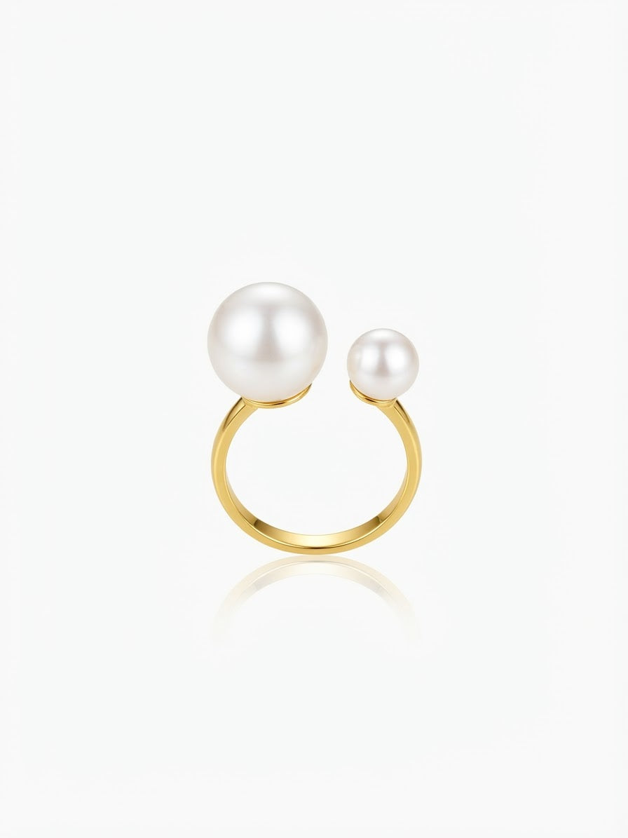 ✨Exclusive Pearl Sleek Gold Adjustable Ring ✨