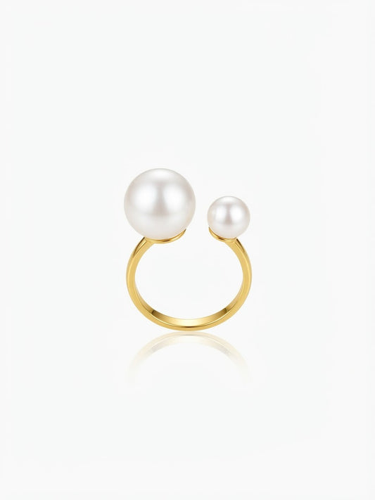 ✨Exclusive Pearl Sleek Gold Adjustable Ring ✨