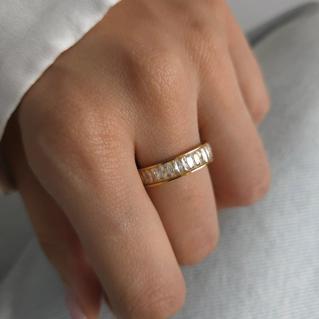 ✨Exclusive Stainless Gold Diamond Cut Ring ✨