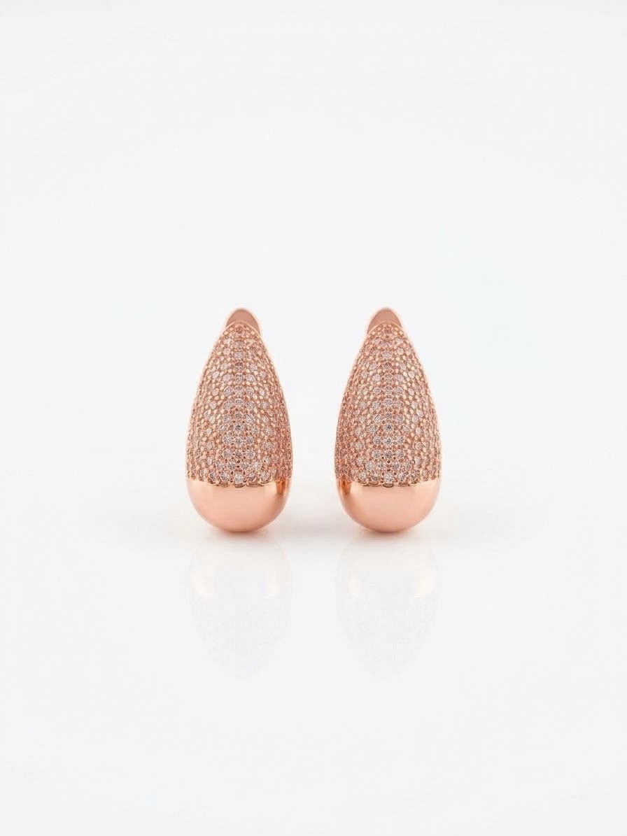 Rose gold Tear drop earrings