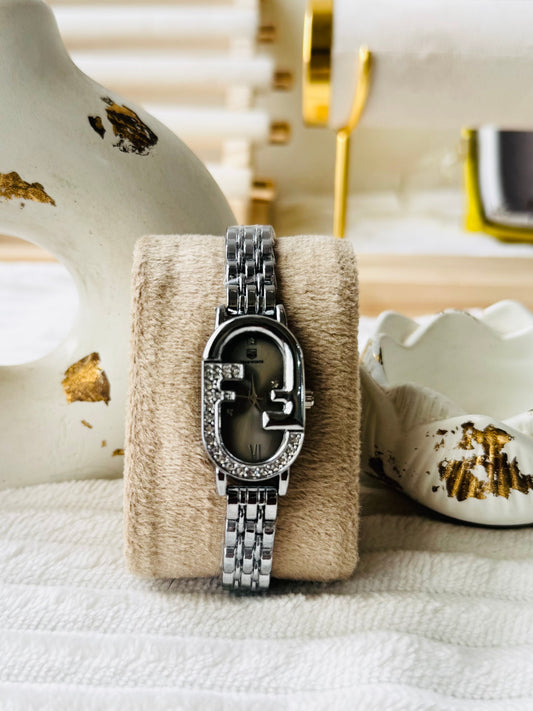 ✨Exquisite Silver Zirconium Jubilee Charcoal Grey Dial TrueWorth Watch✨