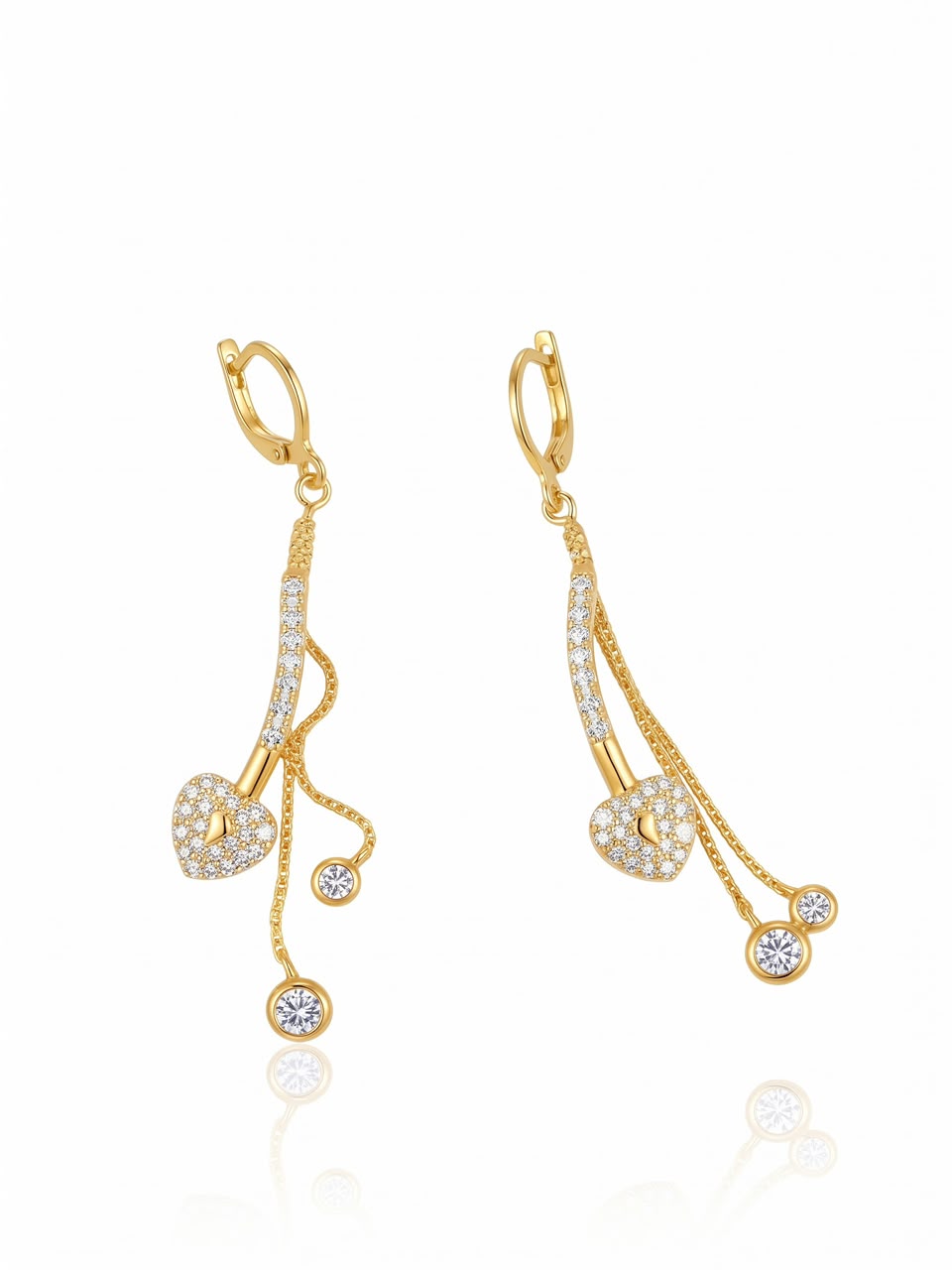 Exquisite heart Drop earrings
