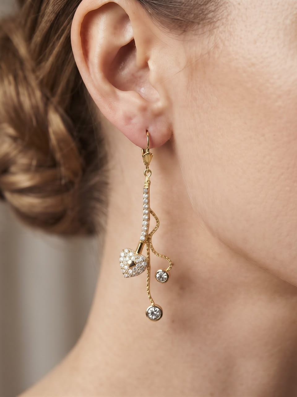 Exquisite heart Drop earrings