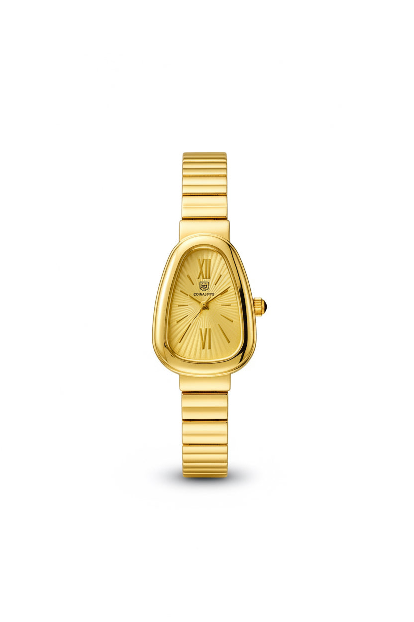✨Stainless Steel Gold Dial Gold Link Chain Bvlg True Worth Watch ✨