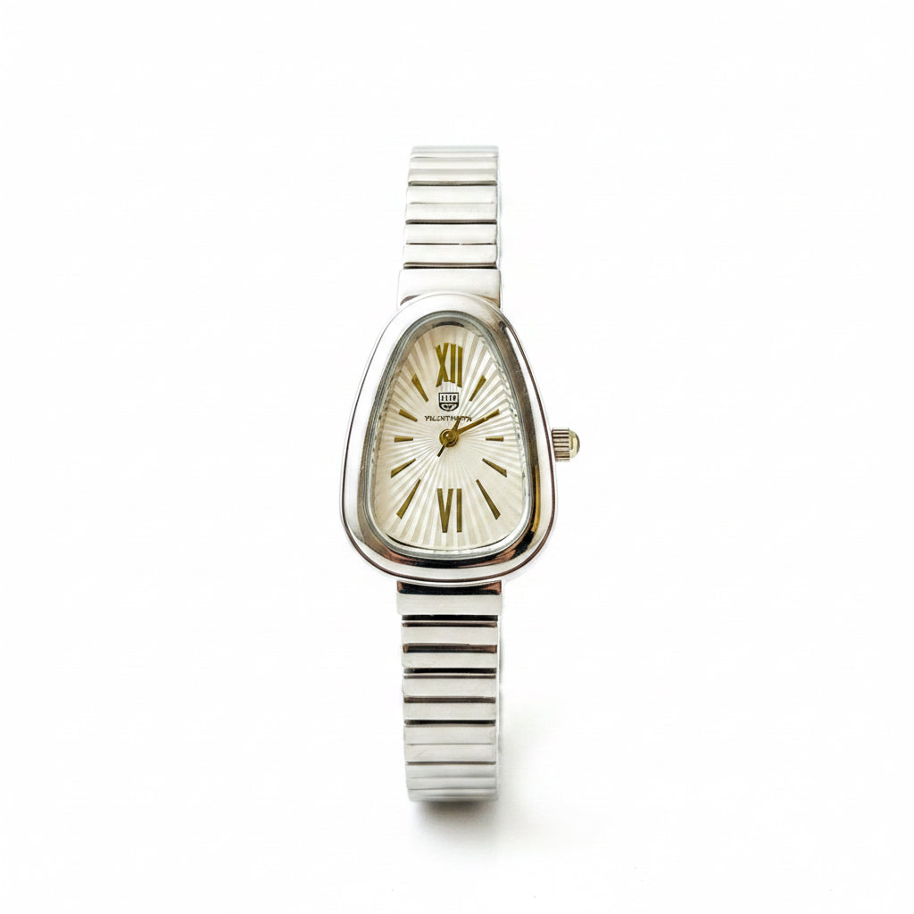 ✨Stainless Steel White Dial Silver Link Chain Bvlg True Worth Watch ✨