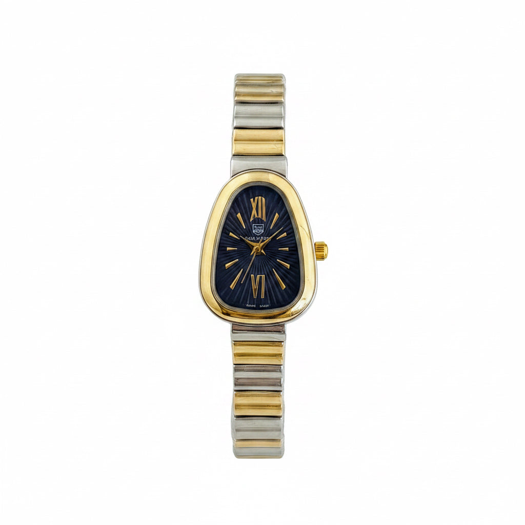 ✨Stainless Steel Blue Dial SilverXGold Link Chain Bvlg True Worth Watch ✨