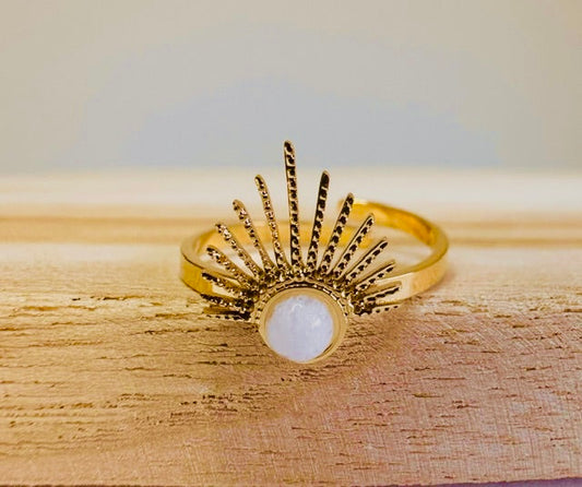 ✨ Stainless steel Gold Statement Gold Wing Adjustable Ring ✨