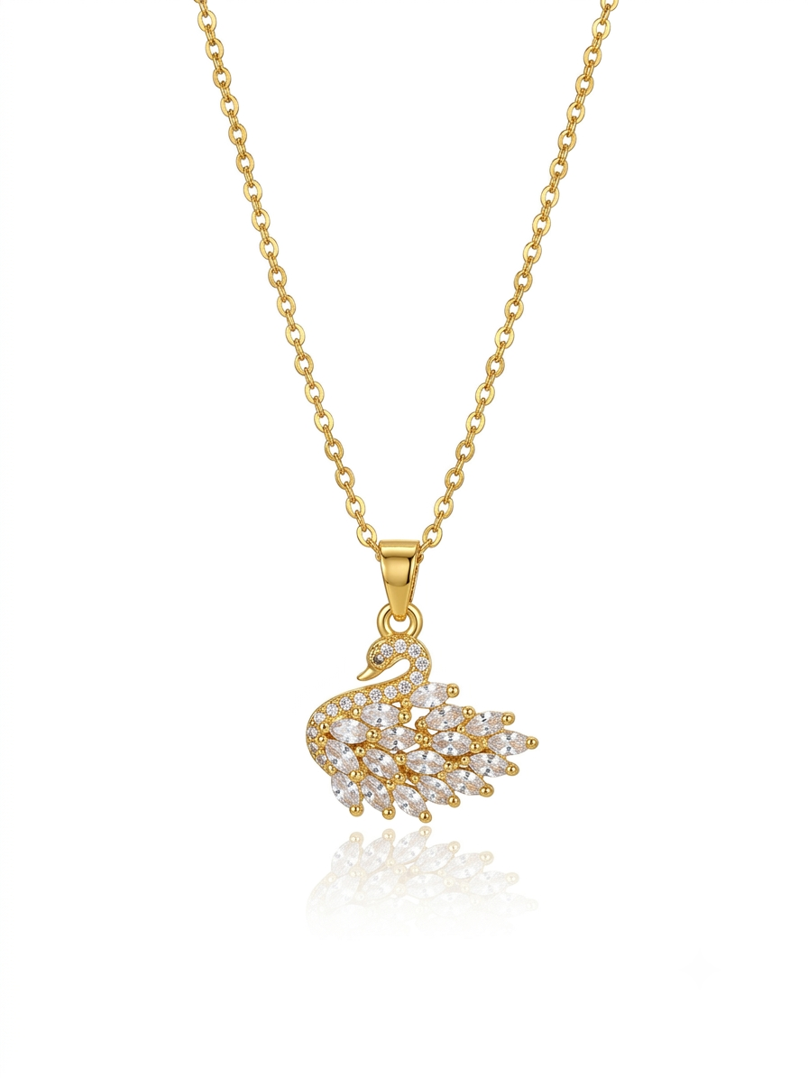 ✨Exclusive stainless steel Golden duck Zirconium pendant ✨