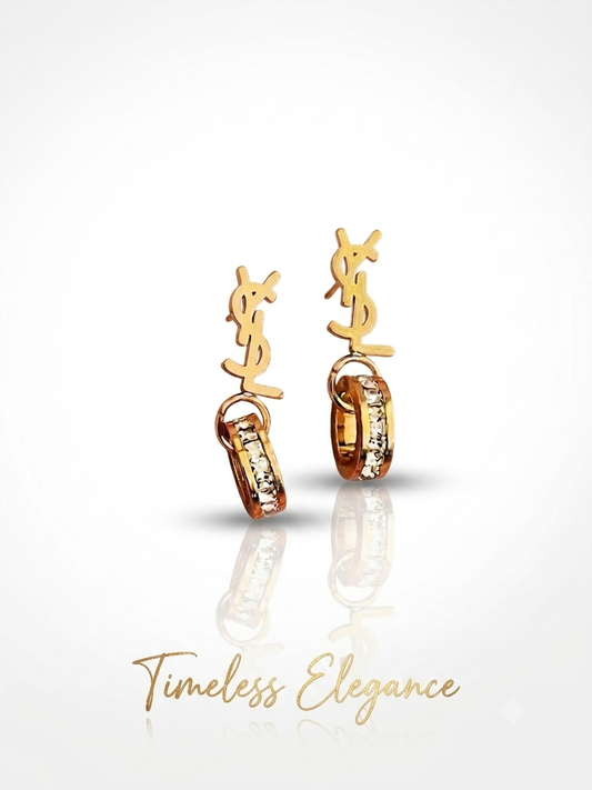 ✨YSĻ Gold Zirconia Drop Earrings ✨