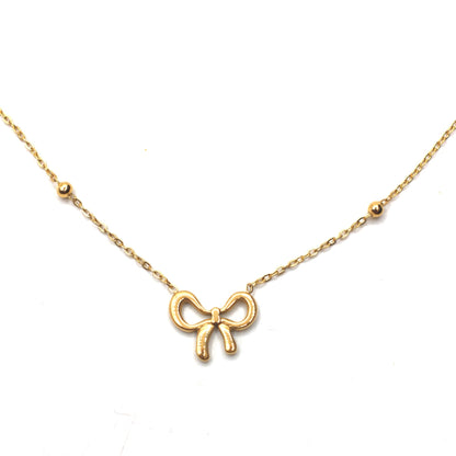 ✨Exquisite Stainless steel Gold Bow Chain Pendant ✨