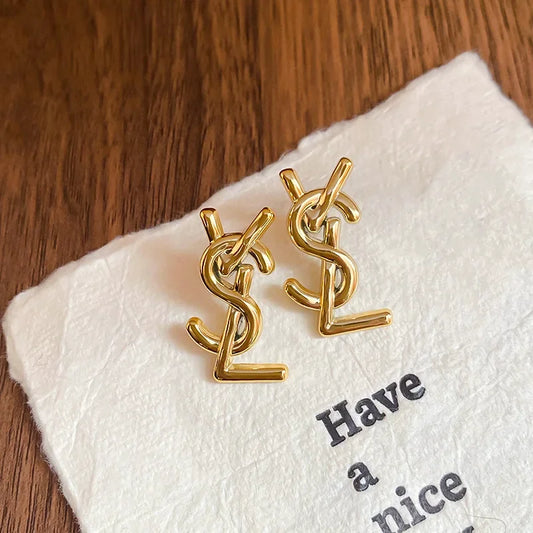 ✨Exquisite Stainless steel Gold Ysł Earrings ✨