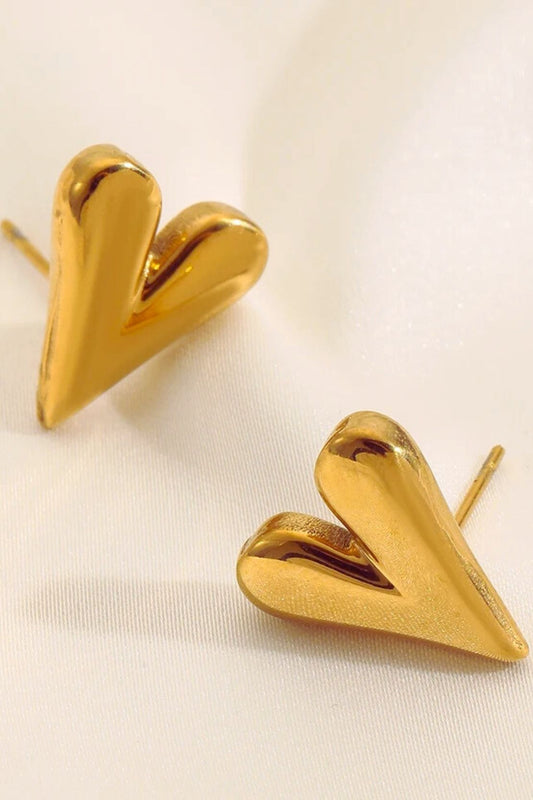 ✨Stainless steel Gold Heart Stud Earrings ✨
