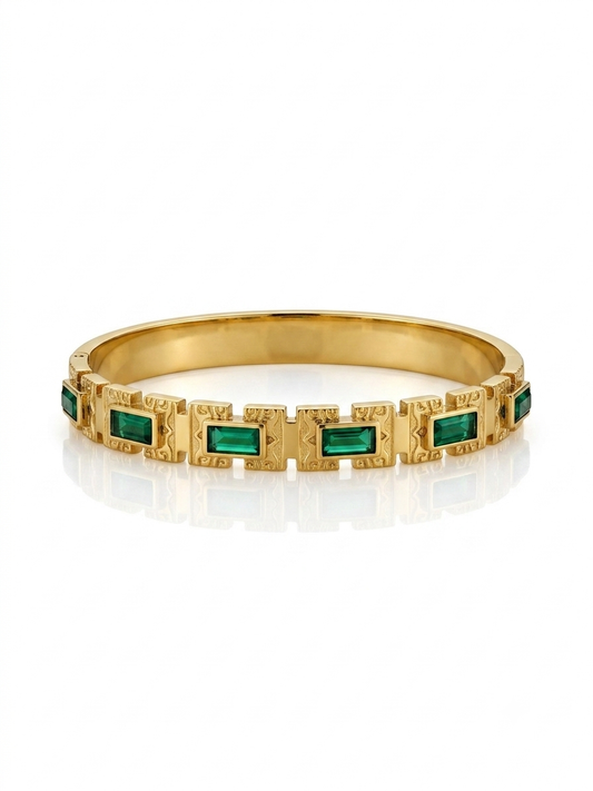✨Exclusive Emerald Stainless steel cuff bracelet ✨