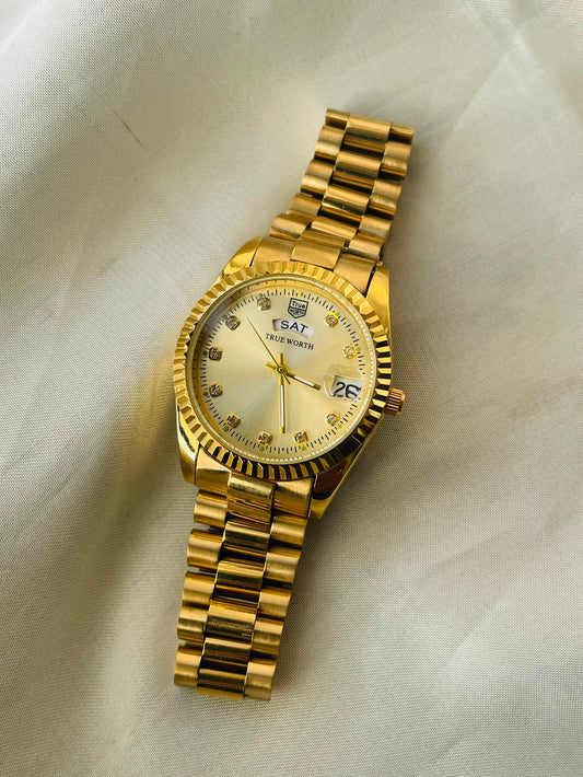 ✨ Exclusive Gold Dial with DayDate True Worth Watch  ✨