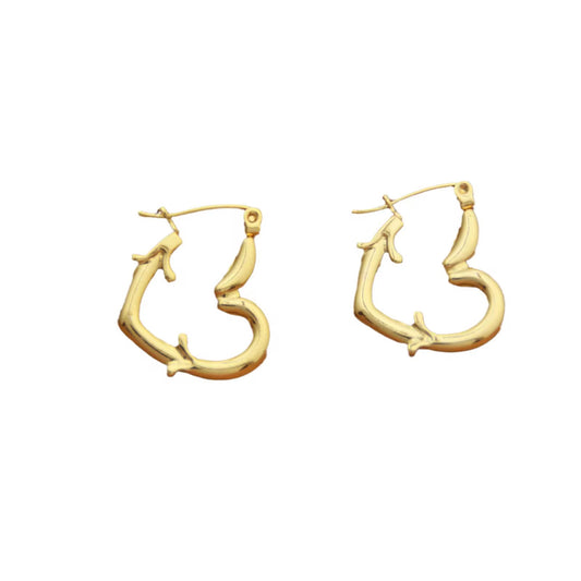 ✨ Stainless steel Heart Hoop Earrings ✨