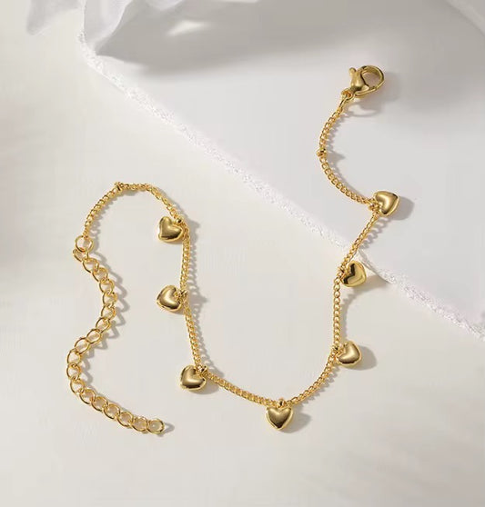 ✨Stainless steel Gold Heart charm Necklace ✨