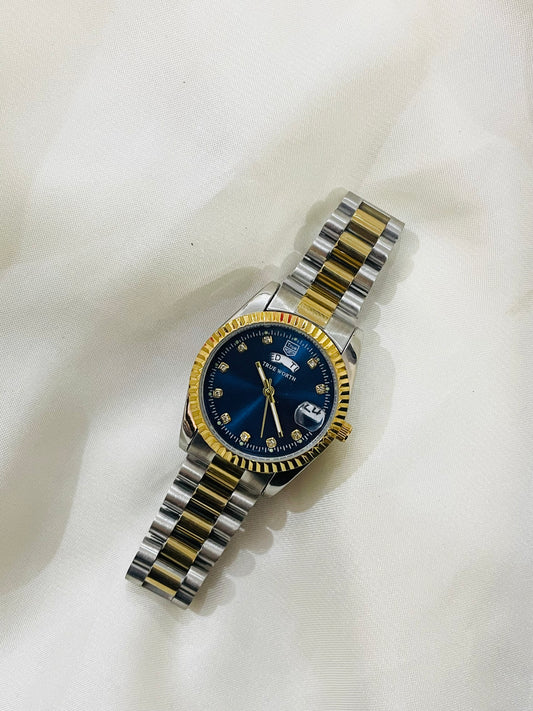 ✨Exclusive SilverXGold Blue Dial with DayDate True Worth Watch  ✨