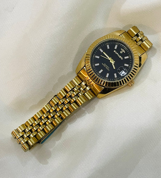 ✨Exclusive Gold Black Dial Bophieri Jubilee Edition Watch ✨