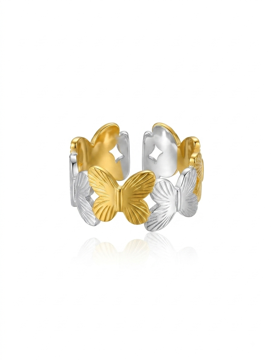 ✨Exclusive Stainless steel 2 Tone Adjustable Butterfly Ring ✨