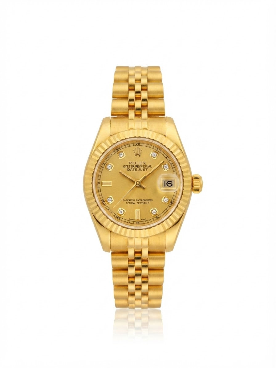 ✨Exclusive Gold Braided Gold Dial Perpetual Rlx Watch ✨