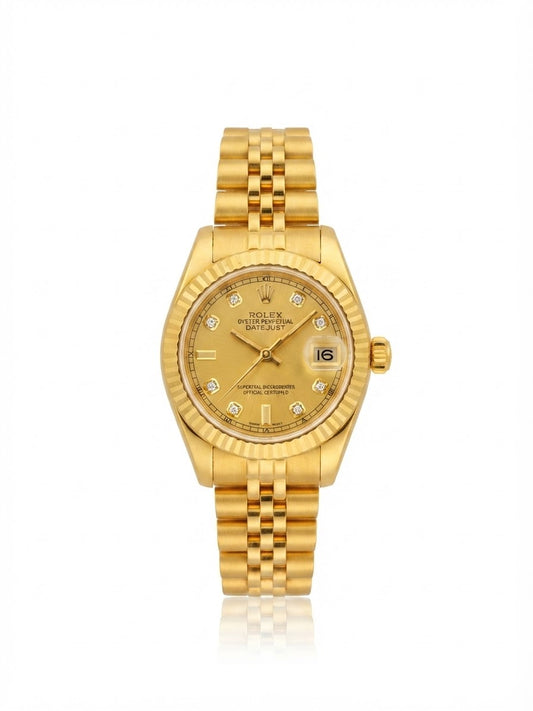 ✨Exclusive Gold Braided Gold Dial Perpetual Rlx Watch ✨