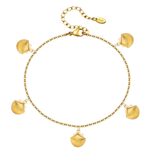 ✨Stainless steel Gold Shell Charm chain bracelet ✨