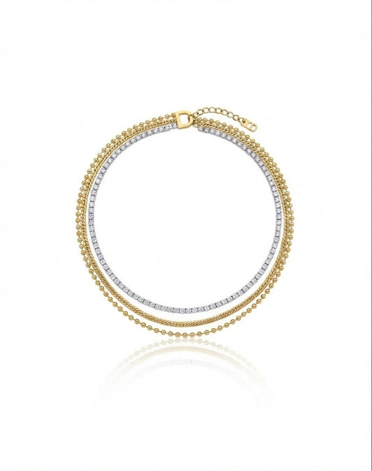 ✨Stainless steel Gold Layered Exclusive Beaded Chain Bracelet ✨