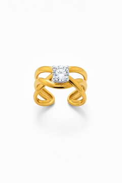 ✨Stainless Steel Zircon Studded Adjustable Juliet crystal ring ✨