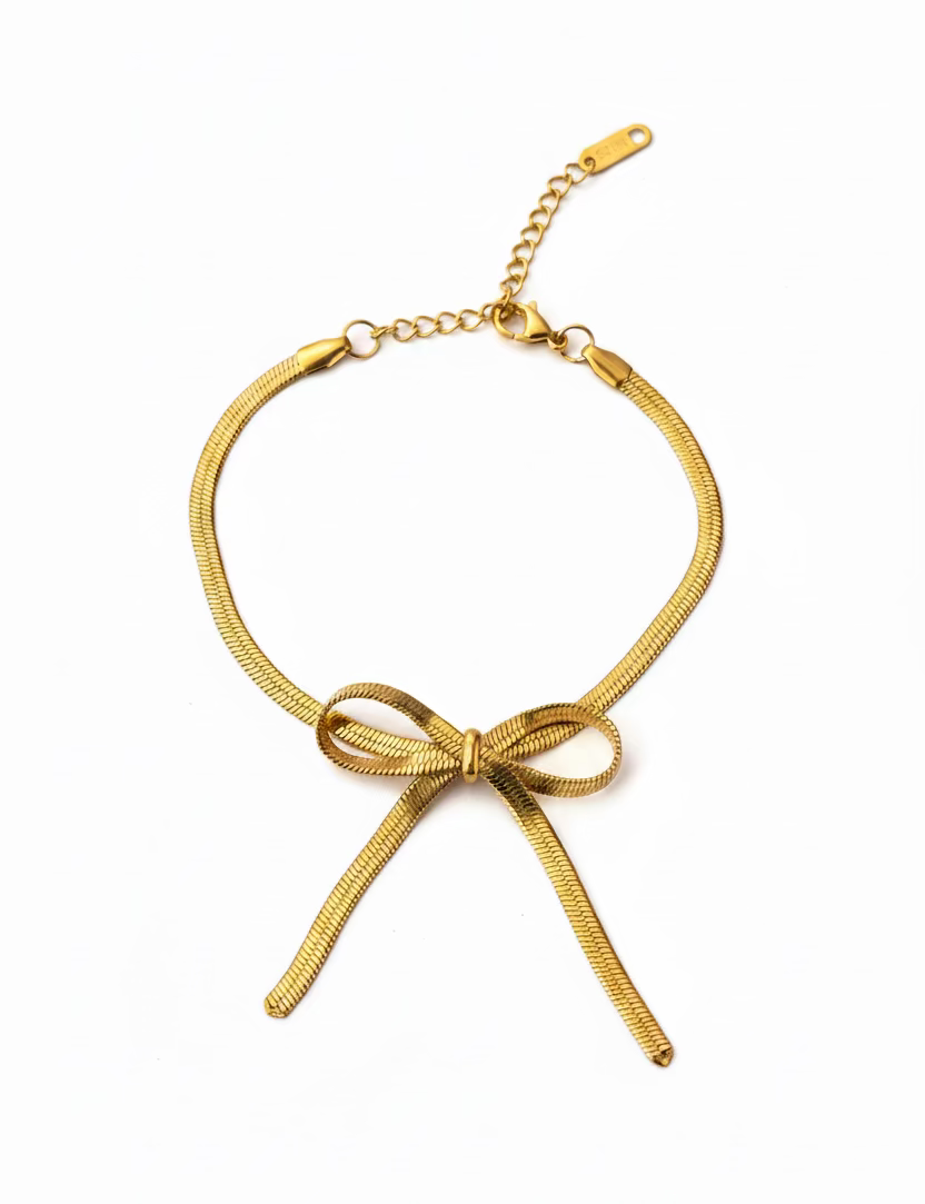 Snake bow adjustable chain bracelet