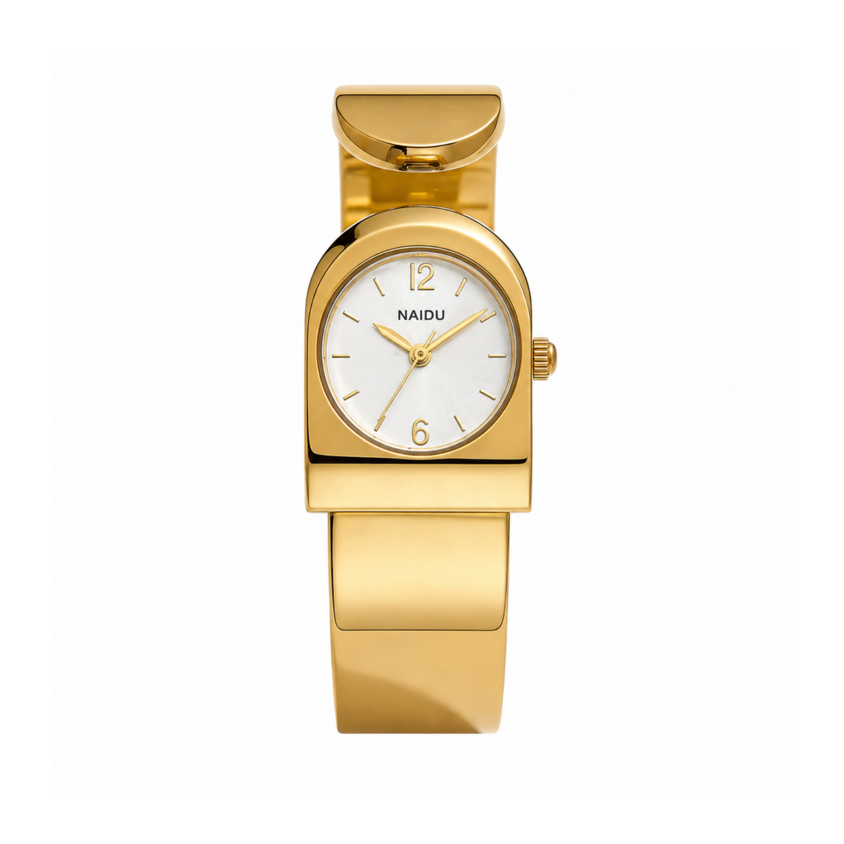 ✨Exquisite Vessel Chunky Gold White Dial Watch ✨