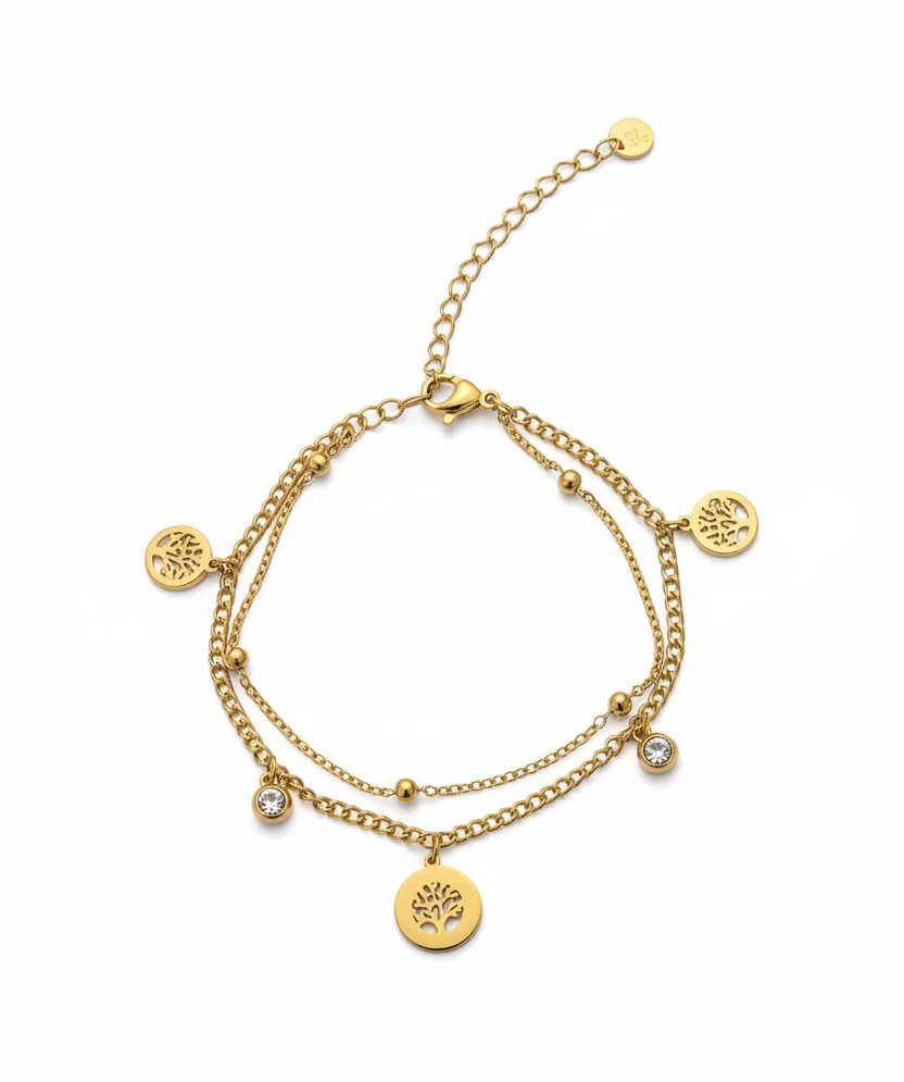 Burch charms chain adjustable bracelet