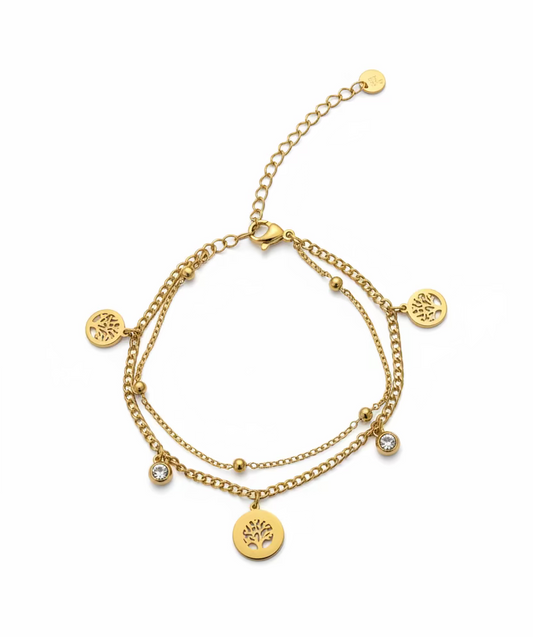 Burch charms chain adjustable bracelet