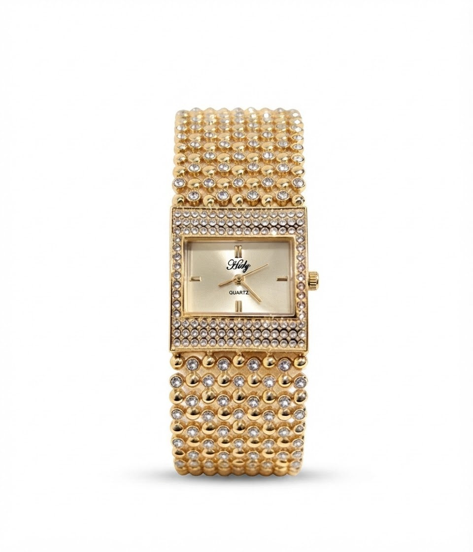 ✨Exclusive SS Zircon Studded Gold Luxurious Watch ✨