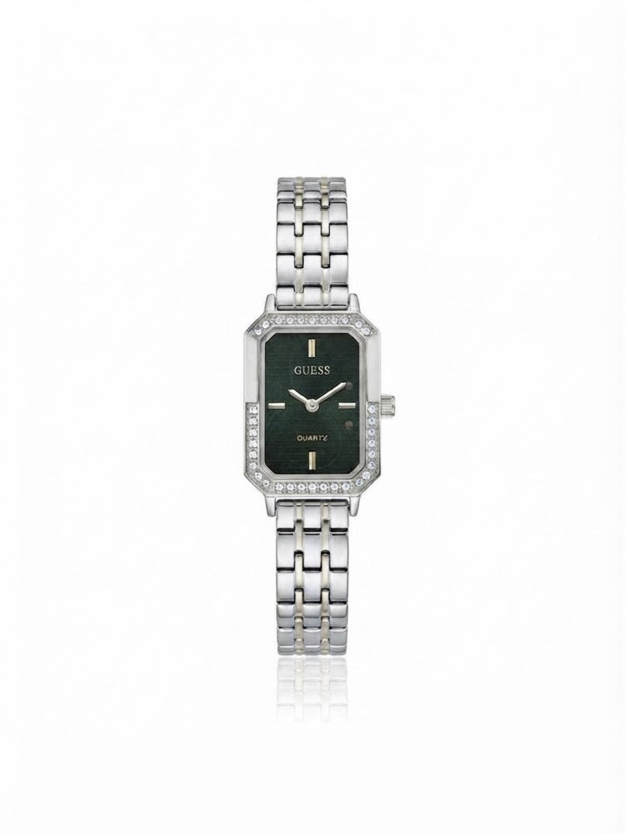 ✨Exquisite stainless steel Silver Jubilee Emerald dial  Watch✨