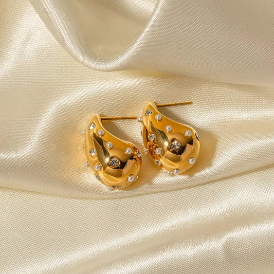✨Stainless steel Gold Pearl Venne earrings ✨