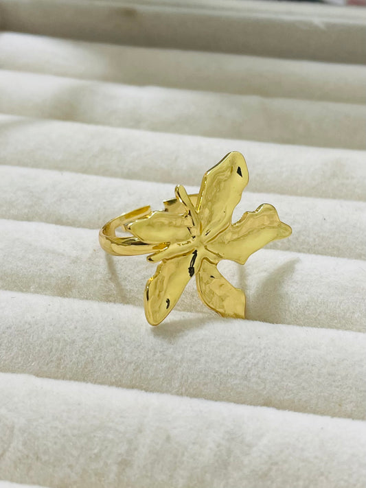✨ Stainless steel Adjustable floral Ring ✨