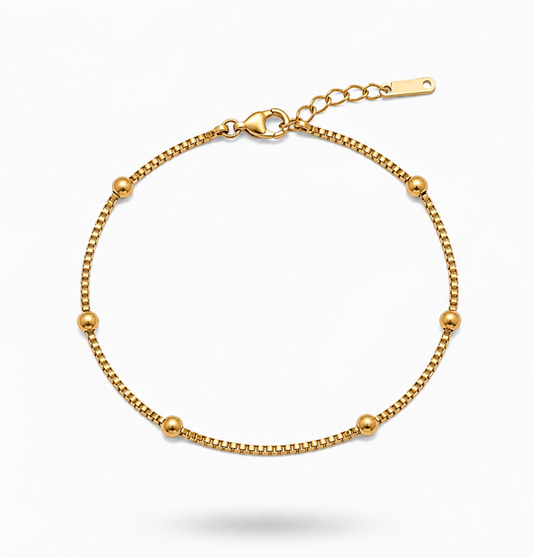 ✨Exquisite Stainless steel Gold Beaded Chain Bracelet ✨