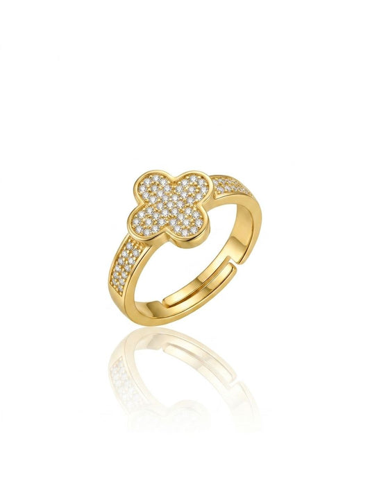 Diamante Clovie gold adjustable ring✨