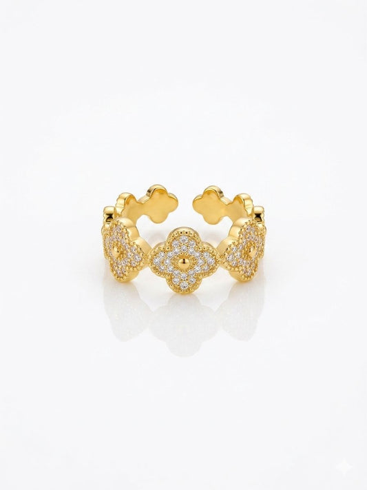 ✨Diamante Clovie gold adjustable ring✨