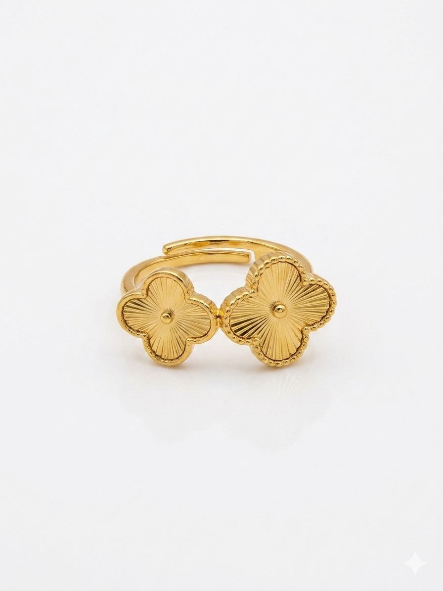 ✨ gold cloviee adjustable ring✨