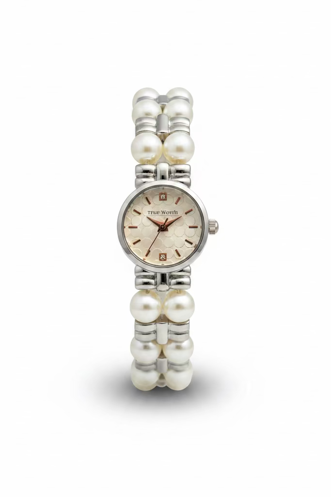 Pearl white dial true worth watch