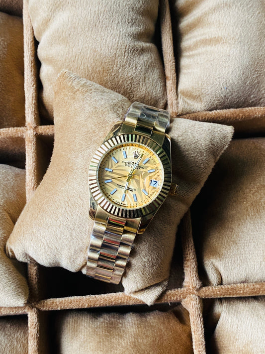 ✨Perpetual Golden Braided Golden Dial Classic Watch ✨