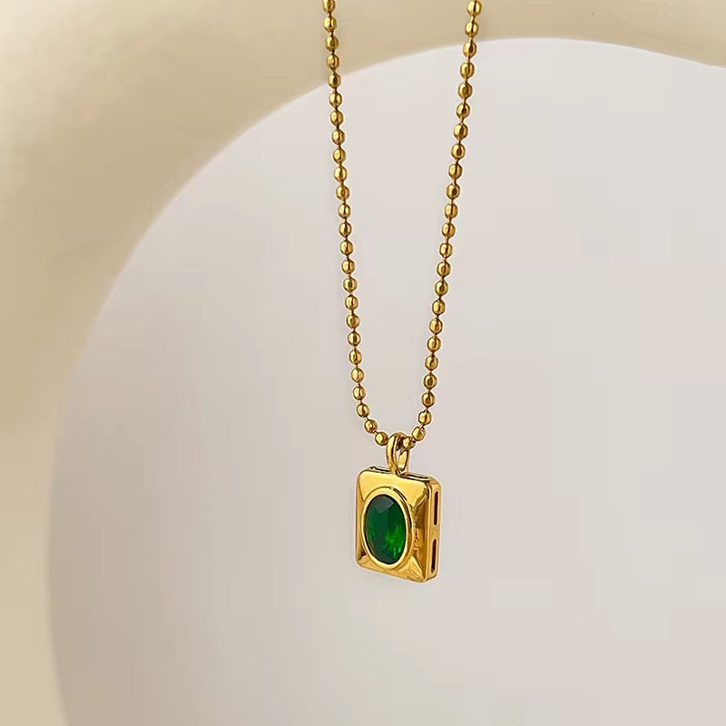 ✨Exquisite Emerald Gold Serenade Pendant ✨