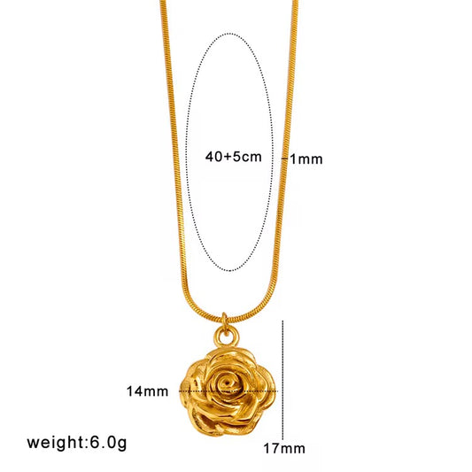 ✨Exquisite Stainless steel Floral Gold Pendant ✨